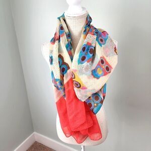 MODERN HERITAGE OWL SCARF ONE SIZE VERY COLORFUL AND VERSATILE